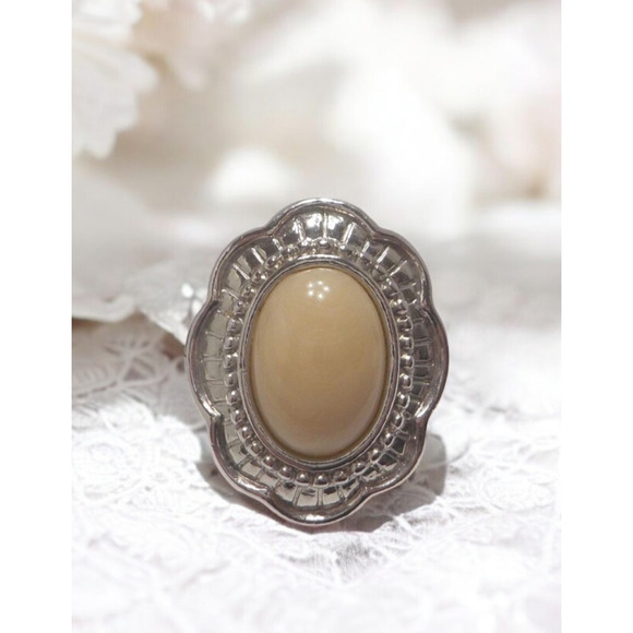 Vintage Avon Silvery Sands Ring Silver-plate 1986 - Picture 1 of 5